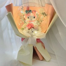러블리팜 산리오 인형 벌룬 LED 조명 비누 꽃다발, 마이멜로디