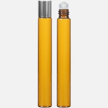 롤온 향수 용기 10ml, 25개, 실버(캡) + 브라운(용기)