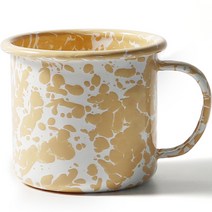 하코야 마블 법랑 컬러 머그컵 350ml, 1개, 크림옐로우