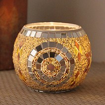 재니홈 유럽풍 스테인드 글라스 캔들 홀더, 스타