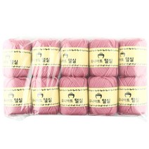 유니아트 털실 10p, 베이비핑크, 1개