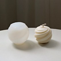 수제 캔들 만들기 나사형 무늬 실리콘 몰드 소형, 화이트