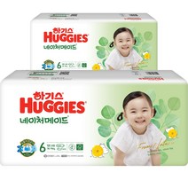 하기스 NEW 네이처메이드 밴드형 기저귀 아동공용 점보형 6단계(14~19kg), 80매, 점보