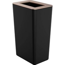 레마 오픈 휴지통 사각 20L, 골드블랙, 1개