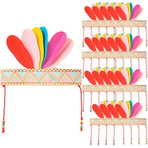 민화샵 인디언 머리띠 종이 왕관만들기 세트 UDOPP033, 종이깃털(UDOPP0332), 20세트