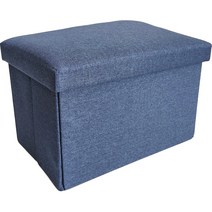 핏사 접이식 수납 풋 스툴 25L 40 x 25 x 25 cm, 블루