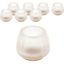 체어서퍼 소음 바닥긁힘 방지 논슬립 투명 의자발커버 XL, 혼합색상, 8개
