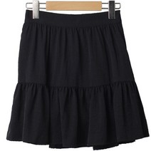 시크블랙 칼리프 밴딩 A라인 캉캉 베이직 미니 스커트 cpsk5324k32