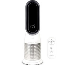 델루체 LED 날개없는 스탠드형 온풍기, 화이트, DLH-R550NK