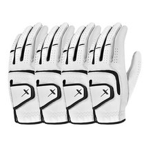 기어엑스 남성용 The New 가죽 골프장갑 왼손착용 4p, 흰색