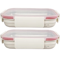 비오스코 프레쉬 전자렌지 스텐용기 920ml RED, 2개, 단품