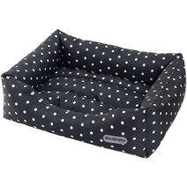 파스텔펫 반려동물 폭신 도트 사각 방석, 블랙