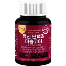 본트비 류신 단백질 타블렛 아미노산 BCAA 머슬코어 30g, 60정, 1개