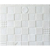 욜로라이프 3D 입체 자체 접착 벽 스티커 폼블럭 70 x 77 cm, 다할로 화이트, 1개