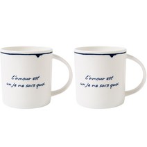 한국도자기 레떼드파리 머그컵 350ml, 디자인 A, 2개