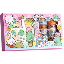 동아피엠에스 DIY 다꾸 종이 스티커 + 마스킹 데코테이프 기프트박스 세트, MK-2348, 1세트