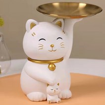 행운의 고양이 인테리어 장식품, 화이트