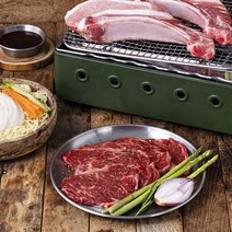 하이포크 산지직송 한우 한돈 바베큐 숙성 한우등심 300g + 돈대갈비 600g 세트, 1세트