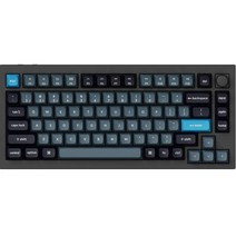 키크론 Q1 Pro Knob Black Frame RGB 핫스왑 적축 무선키보드, 텐키리스, 카본 블랙, Q1P-M1