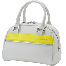 테일러메이드 여성 메탈T 라운드 토트 백, 화이트