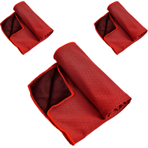 로이윙 스포츠 아이스 쿨타월 90cm, 레드, 3개