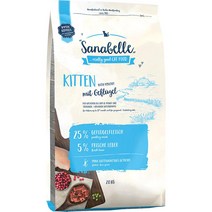 사나벨 고양이 키튼 어린 고양이 임신수유 고양이 사료, 닭, 2kg, 1개