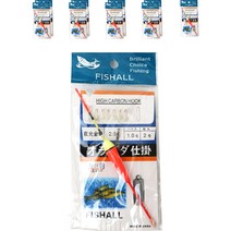 싸파 빙어찌 6단 채비 바늘 2호, 혼합색상, 10개