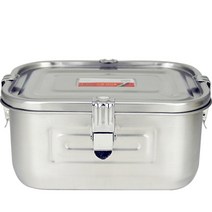 키친아트 무광택 사각 스텐 김치통, 1개, 3L