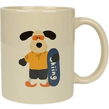 커플 그로밋 머그컵 340ml, 스노우보드, 1개