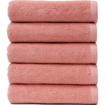 타월톡톡 호텔 고급 수건 140g 30수 면사, 피치, 5장