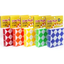 게임올로지 playte 스네이크 퍼즐 36 5종 세트, 빨강, 파랑, 노랑, 초록, 주황