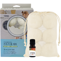 나무 건조기 양모볼 6p + 가든플라워 퍼퓸 세트, 화이트(양모볼), 1세트