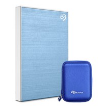 씨게이트 ONE TOUCH 외장하드 + 파우치, 2TB, 라이트블루