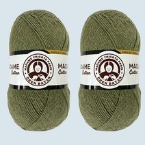 터키diktas 마담 카튼 면사 아크릴 혼합 뜨개실 2p, 055 올리브