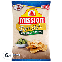 미션 나초칩 라운드, 500g, 6개