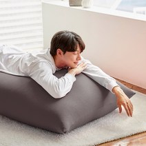 리브맘 맥스 빈백 리클라이너 소파 중형, 다크그레이