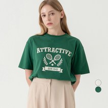 ELLE PARIS 레귤러핏 그래픽 반팔 티셔츠 Tennis
