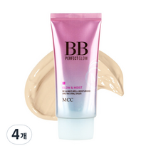 엠씨씨코스메틱 퍼펙트 글로우 비비 크림 50g, 1호 라이트베이지, 4개
