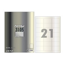 폼텍 라벨 LC-3105 (21라벨/10매/권), 1개