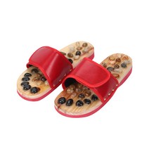 MAME 옥석지압슬리퍼 여성용 M, 1세트, 레드