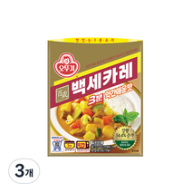 오뚜기 3분 백세카레 약간매운맛, 3개, 200g