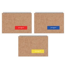 영아트 Diy 전문가 스케치북 200g 3p + 스티커 빨강 파랑 랜덤발송 3p, 8절, 15매