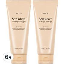 아브카 센서티브 수용성 나이트 저자극 마사지 바디젤 무향, 6개, 150ml