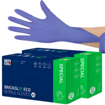 브릭글로 생분해성 에코 니트릴장갑, 미니(XS), 100개입, 2개