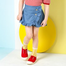 월튼키즈 여아용 프릴 버튼 해지 치마바지