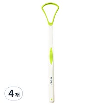 비즈온 생활필수품 혀 백태 설태 제거기 크리너 그린, 10g, 4개