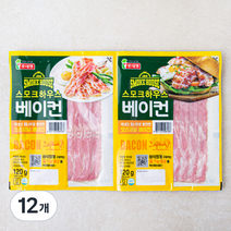 롯데햄 스모크하우스 베이컨, 120g, 12개