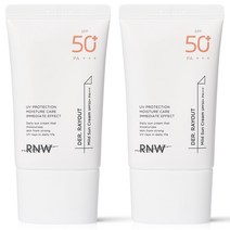 알엔더블유 더 레이아웃 마일드 수분 톤업 선크림, 50ml, 2개