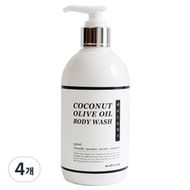 메이드로 코코넛 올리브오일 바디워시, 330ml, 4개