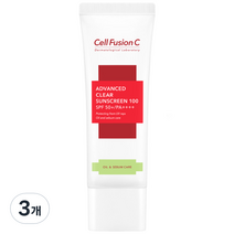셀퓨전씨 어드밴스드 클리어 썬스크린 100 SPF50+ PA++++, 45ml, 3개